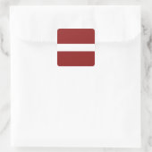 Lettische Flaggenmarke Quadratischer Aufkleber (Tasche)
