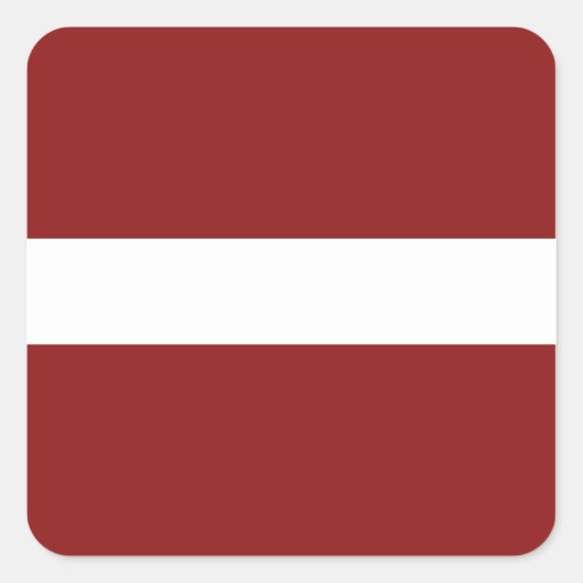 Lettische Flaggenmarke Quadratischer Aufkleber (Vorderseite)