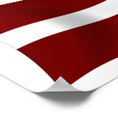 Lettische Flaggenplakatwerbung Poster (Ecke)