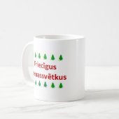 lettische frohe weihnachten kaffeetasse (Vorderseite Links)