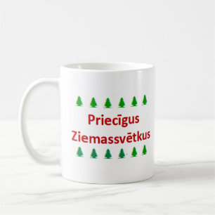 lettische frohe weihnachten kaffeetasse