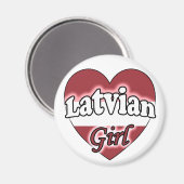 Lettische Girl Magnet (Vorderseite/Rückseite)