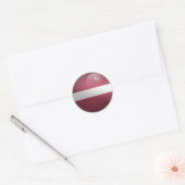 Lettische Glossy Circle Flag Runder Aufkleber (Umschlag)