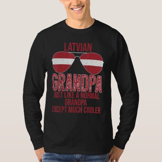 Lettische Grandpa Lettland Flagge Sonnenbrille Vat T-Shirt (Vorderseite)