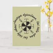 Lettische Grußkarte Karte (Gelbe Blume)