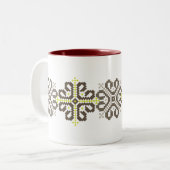 Lettische Kaffee-Tasse Zweifarbige Tasse (Vorderseite Links)