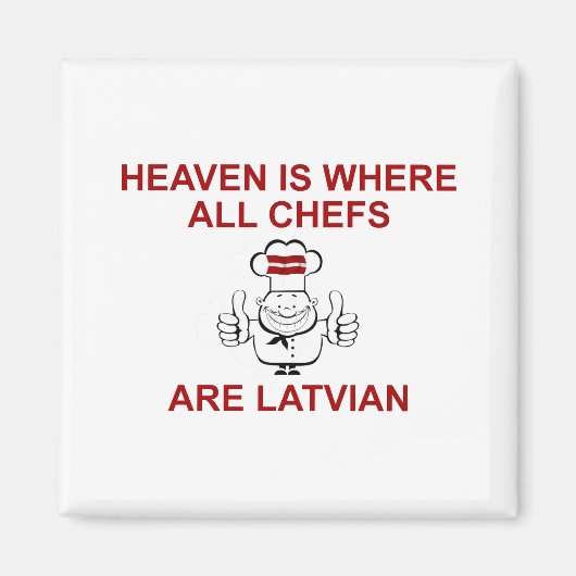 Lettische Koch Magnet (Vorne)