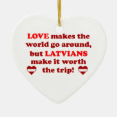 Lettische Liebe Keramikornament (Vorne)