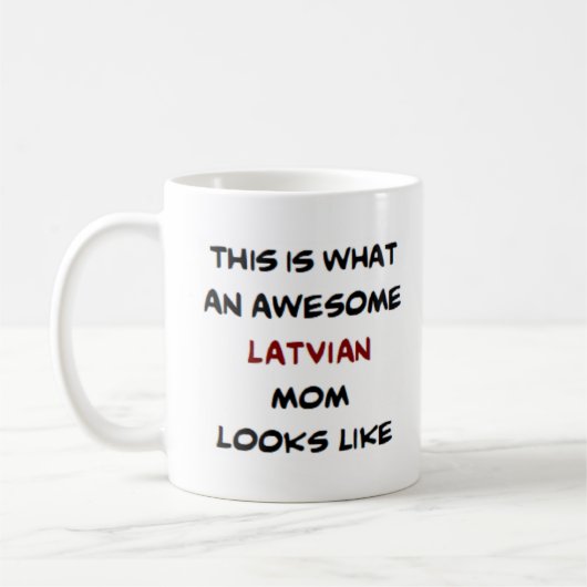 Lettische Mama, phantastisch Kaffeetasse (Links)