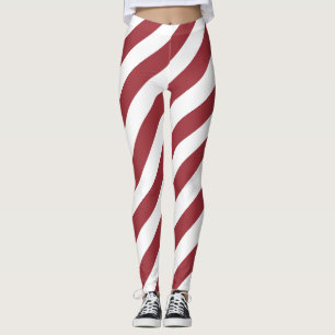 Lettische Nationalflagge Farben diagonal gestreift Leggings