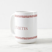 Lettische Ornamente Kaffeetasse (Vorderseite Links)