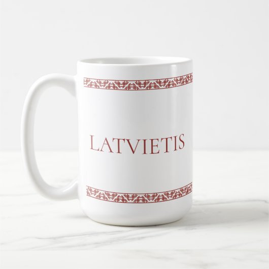 Lettische Ornamente Kaffeetasse (Links)