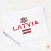 Lettische Oval Sticker (Umschlag)
