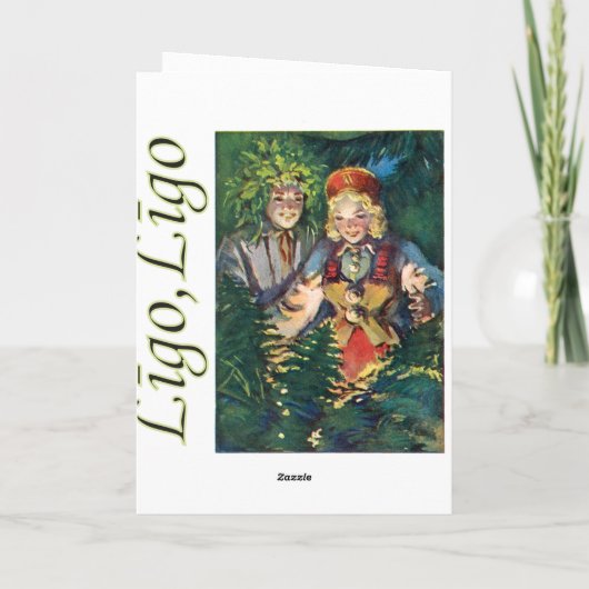 Lettische Sommersonnenwende Karte (Rückseite)