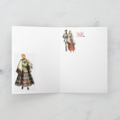 Lettische traditionelle Kostümgrußkarte Karte (Innenseite)