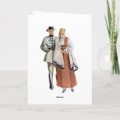 Lettische traditionelle Kostümkarte Karte (Rückseite)