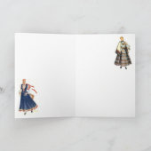 Lettische traditionelle Kostümkarte Karte (Innenseite)