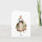 Lettische traditionelle Kostümkarten Karte (Rückseite)