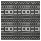 Lettische traditionelle Symbole auf Mudcloth Black Stoff (Muster)