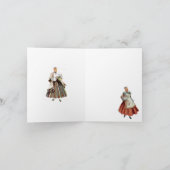 Lettische traditionelle Volkskostümkarte Karte (Innenseite)