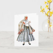 Lettische traditionelle Volkskostümkarte Karte (Gelbe Blume)