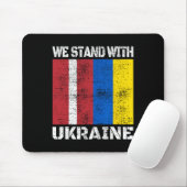 Lettische Unterstützung Ukrainisch Wir stehen mit Mousepad (Mit Mouse)