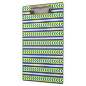 Lettische Volkskunst in Grün und Blau Klemmbrett (Links)