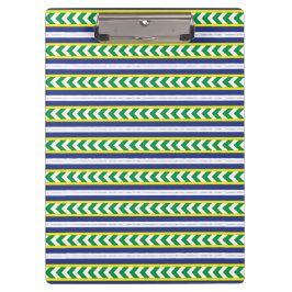 Lettische Volkskunst in Grün und Blau Klemmbrett