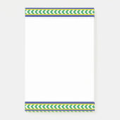 Lettische Volkskunst in Grün und Blau Post-it Klebezettel (Vorderseite)