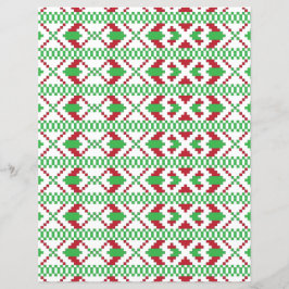 Lettische Volkskunst in Grün und Rot