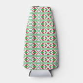 Lettische Volkskunst in Grün und Rot Flaschenkühler (Vorderseite)