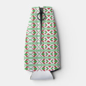 Lettische Volkskunst in Grün und Rot Flaschenkühler (Rückseite)