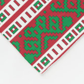 Lettische Volkskunst in grün und rot Fleecedecke (Ecke)