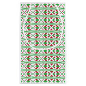 Lettische Volkskunst in Grün und Rot Kleine Geschenktüte (Rückseite)