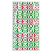 Lettische Volkskunst in Grün und Rot Kleine Geschenktüte (Vorderseite)