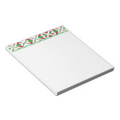 Lettische Volkskunst in Grün und Rot Notizblock (angewinkelt)