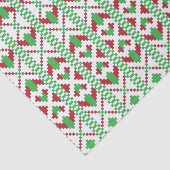 Lettische Volkskunst in Grün und Rot Seidenpapier (Ausschnitt)