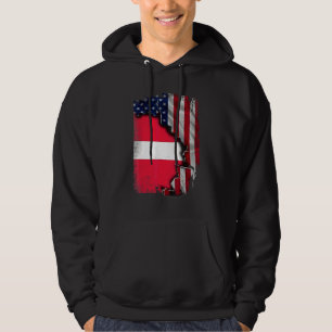 Lettische Wurzeln Halb Amerikanische Flagge Patri Hoodie