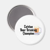 Lettischer Beer Drinking Champion Magnet (Vorderseite/Rückseite)