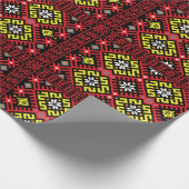 Lettischer ethnographischer Entwurf Geschenkpapier (Ecke)