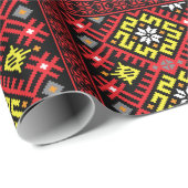 Lettischer ethnographischer Entwurf Geschenkpapier (Rolleneckpunkt)