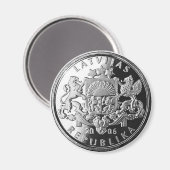 Lettischer Geldmagnet Magnet (Vorderseite/Rückseite)