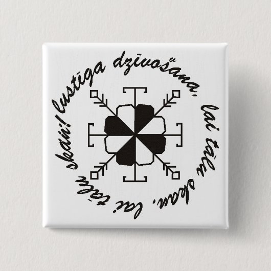 Lettischer Knopf Button (Vorderseite)