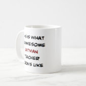 lettischer Lehrer, phantastisch Kaffeetasse (Vorderseite Links)
