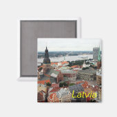 Lettischer Magnetmagnet Magnet (Vorderseite/Rückseite)