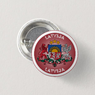 Lettischer Wappen-Kreisform Button
