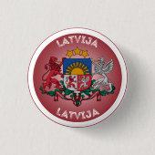 Lettischer Wappen-Kreisform Button (Vorderseite)