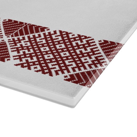 Lettisches Design des traditionellen Lielvarde-Gur Schneidebrett (Ecke)