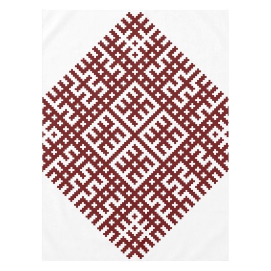 Lettisches Design des traditionellen Lielvarde-Gur Tischdecke (Vorderseite)