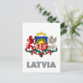 Lettisches Emblem Postkarte (Stehend Vorderseite)